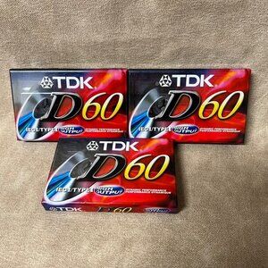 Lot (3) TDK D120 Cassettes Packs (IECI/Type I, High Output, Dynamic) - NEW